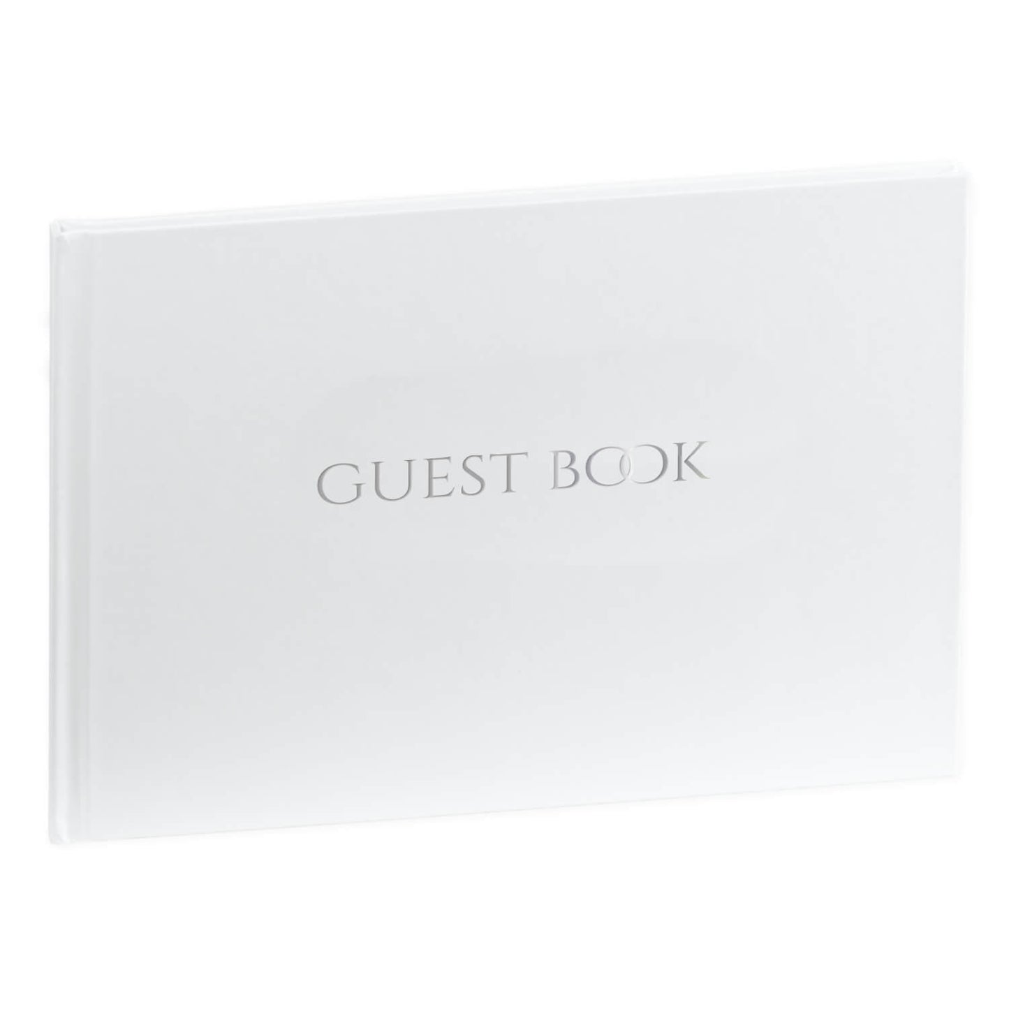 Gastenboek - GUEST BOOK - wit / zilver - 60 pagina’s - GBW2130GS