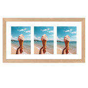 Fotokader Anima - drieluik 13x18 cm - essenhout kleur