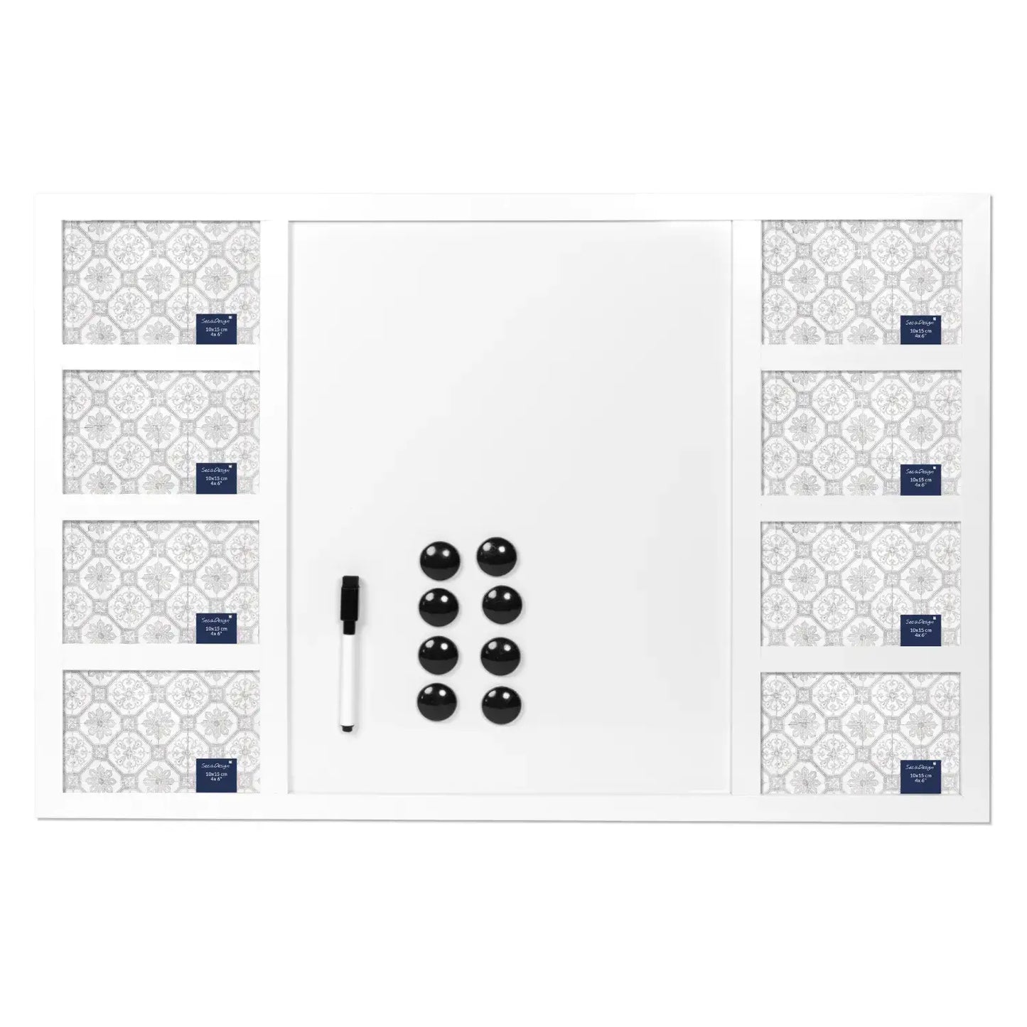 SecaDesign Fotokader met Whiteboard - 8 Foto's 10x15cm