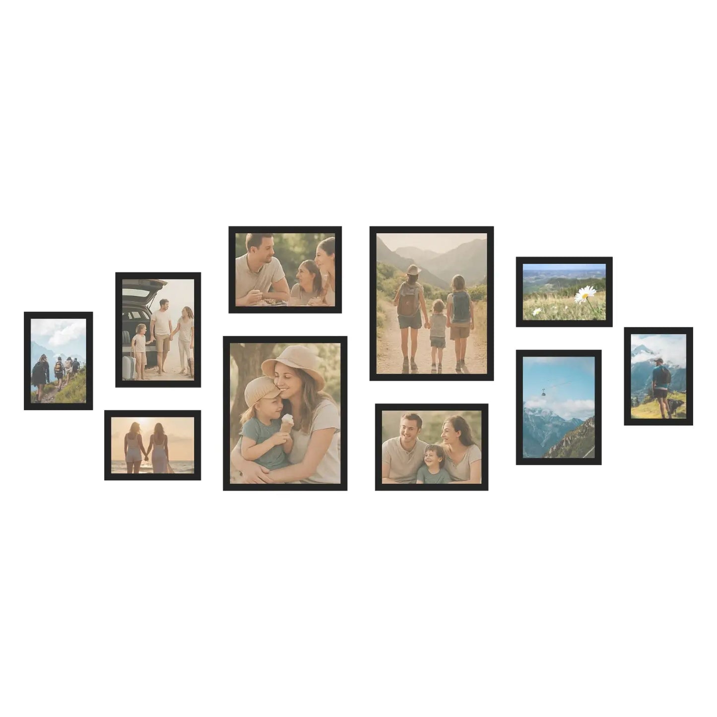 SecaDesign - Set 10 fotokaders - Zwart