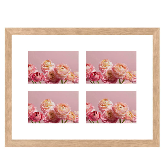 Fotokader Anima - vierluik 10x15 cm - essenhout kleur - ANI4415A