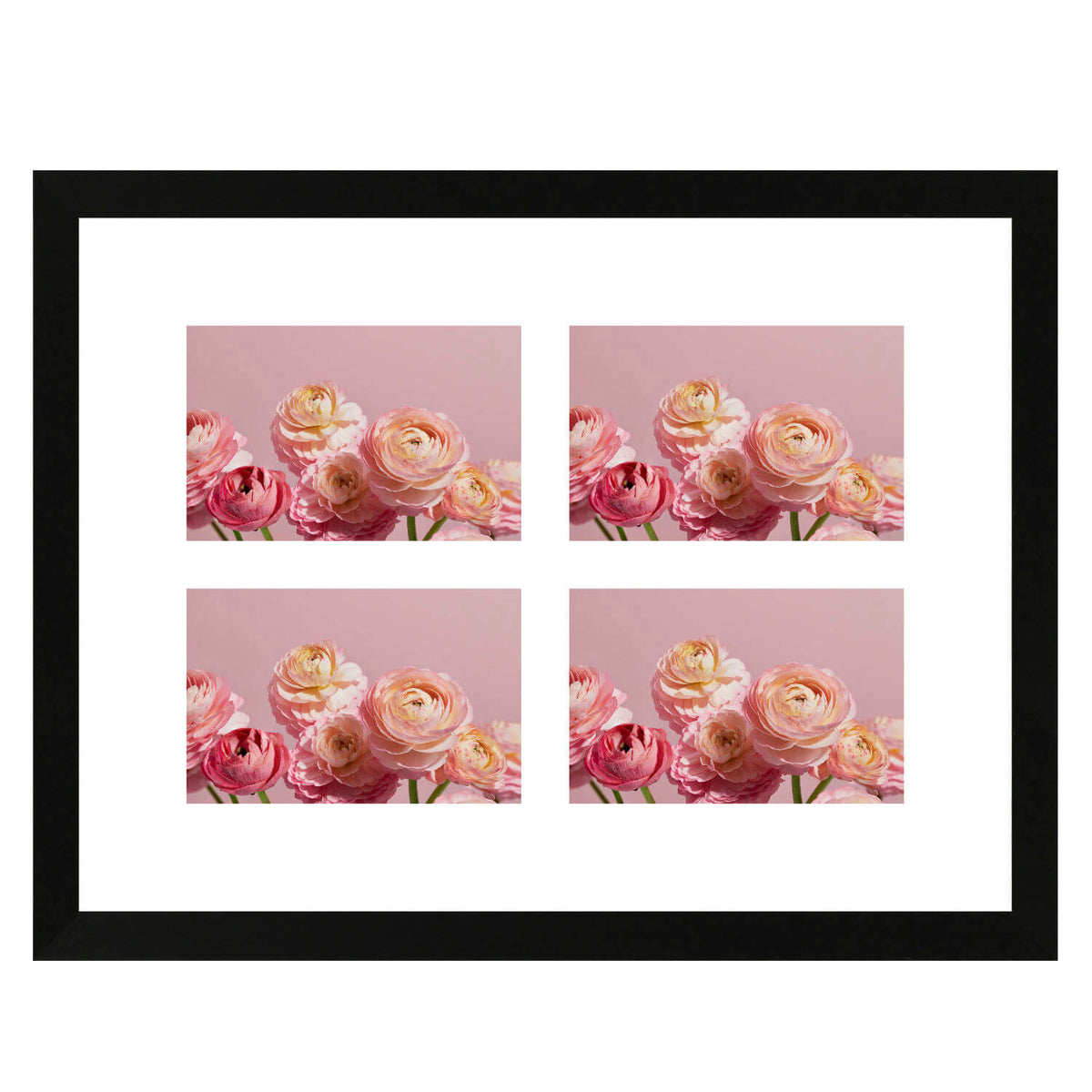 Fotokader Anima - vierluik 10x15 cm - zwart - ANI4415B
