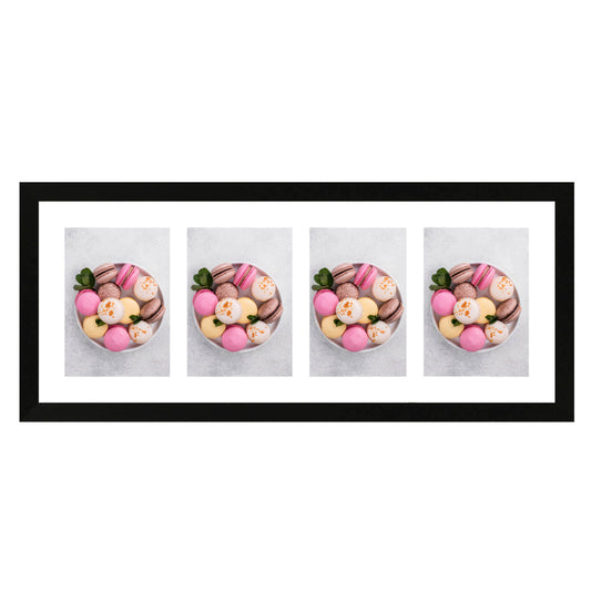 Fotokader Anima - vierluik 10x15 cm - zwart